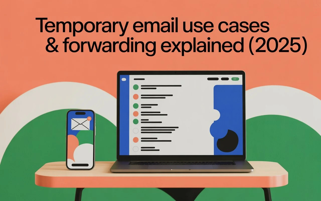 Diagram showing how to check disposable email address for quick verification links.