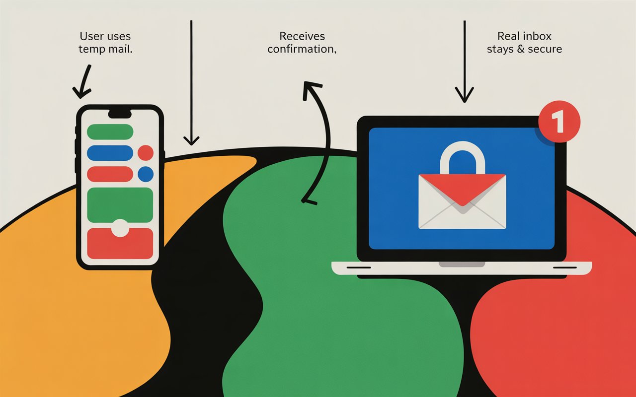 List of safe vs. unsafe uses for a disposable temporary email service.